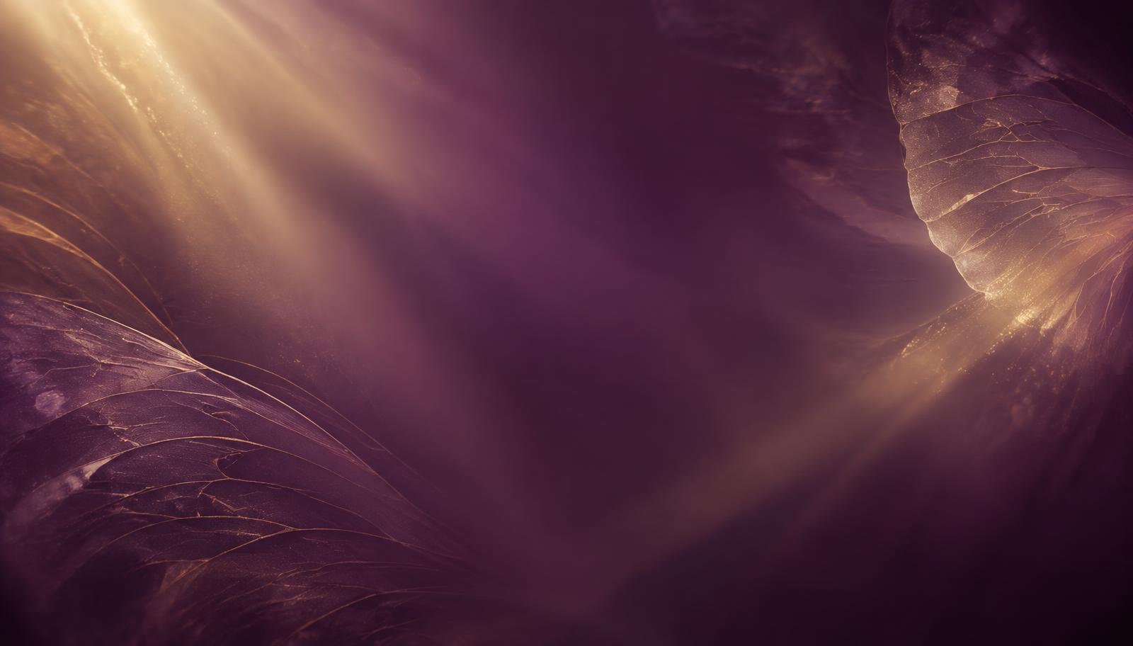 Butterfly wings lit by warm golden light